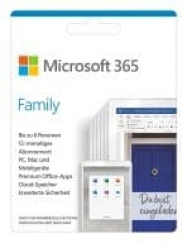 Microsoft 365 Family (Office)/6 User/1 Jahr/ESD/PC+Mac