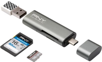 PNY Dual-Slot-Cardreader/USB-C 3.0