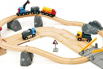 BRIO-World Straßen & Schienen Steinverlade Set, Bahn