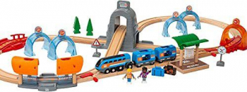BRIO-Smart Tech Sound Action Tunnel Reisezug Set, Bahn