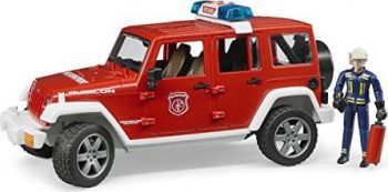 bruder-Jeep Wrangler Unlimited Rubicon Feuerwehrfahrzeug mit Feuerwehrmann