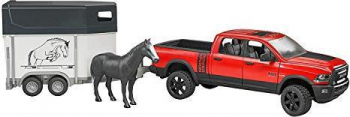 bruder-RAM 2500 Power Wagon mit Pferdeanhänger und Pferd