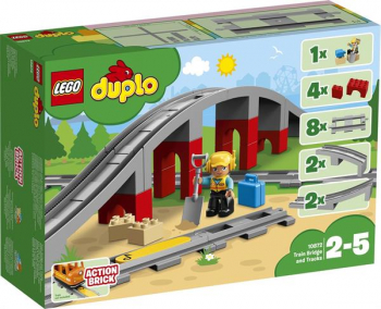 LEGO-10872 DUPLO Eisenbahnbrücke und Schienen