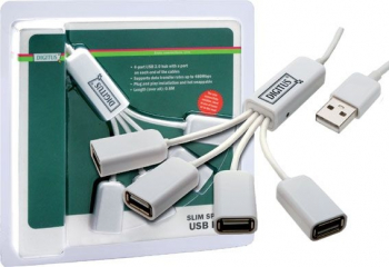 Digitus Slim Spider, USB 2.0 Hub/4-Port