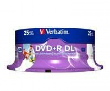 Verbatim DVD+R 8.5GB DL (Spindel), 25er, printable