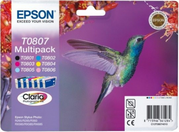 Epson T0807 Tinte Multipack, Claria Photographic