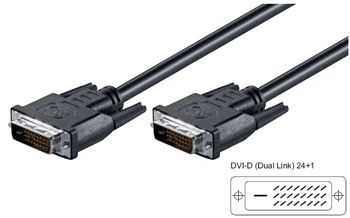 DVI DL (24+1) Anschlusskabel, St/St, 3.0m