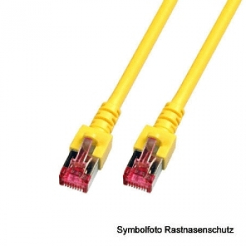 Patchkabel CAT6 1:1 (Gelb), PiMF, STP, LS0H, 0.5m