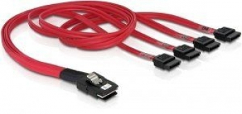 DeLOCK mini SAS x4 (SFF-8087) auf 4x SATA Kabel, 0