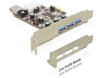 DeLock USB 3.0 PCIe Card/3x ext-1x int