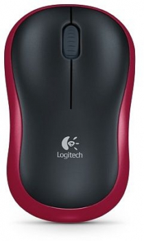 Logitech M185 Wireless Mouse, USB, Rot