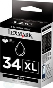 Lexmark Druckkopf mit Tinte Nr 34 XL, schwarz