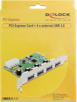 DeLock 89363 PCIe Card/4x ext USB3.0