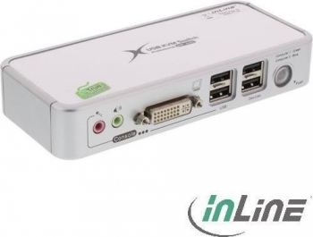 InLine AD-CP02A KVM-Switch/2xDVI/4xUSB/2x3.5mm