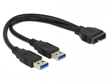 Delock USB3.0 Kabel Delock Pinheader 19pin-> 2x A