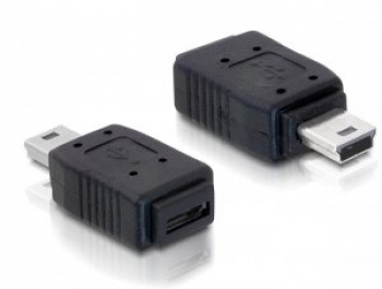 USB Delock Adapter USB Mini-B Stecker zu Micro A+B