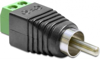 DeLOCK Cinch (Stecker) auf 2-Pin-Terminalblock