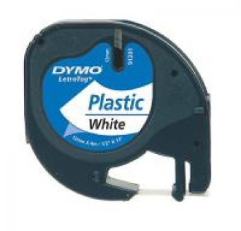 Dymo LT-TAPE 12MM/4M BLACK ON WHITE