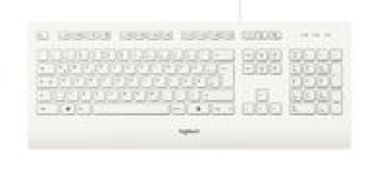 Logitech Corded Keyboard K280e, weiß, USB, DE