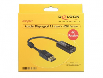 DeLOCK 62609 DisplayPort 1.2 Stecker <-> HDMI Buchse/passiv