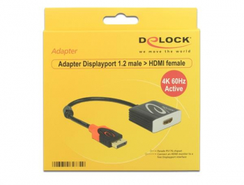 DeLOCK 62734 DisplayPort 1.2 Stecker HDMI Buchse/aktiv/4k