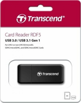 Transcend RDF5 schwarz Dual-Slot-Cardreader, USB-A 3.0/extern