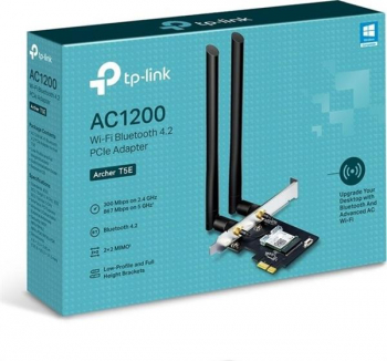 TP-Link Archer T5E, 2.4GHz/5GHz WLAN (1200Mbit), Bluetooth 4.2, PCIe x1