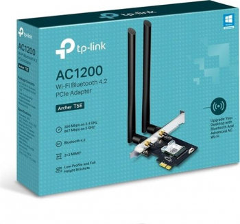 TP-Link Archer T5E AC1200 DualBand Desktop/2.4GHz/5GHz WLAN/Bluetooth 4.2/PCIe x1