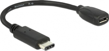DeLOCK USB Kabel, USB-C 2.0/USB 2.0 Micro-B 15cm