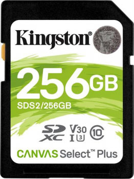 Kingston Canvas Select Plus R100/W85 SDXC 256GB, UHS-I U3, Class 10 (SDS2/256GB)