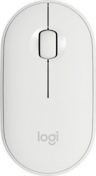 Logitech M350 Pebble Wireless Mouse weiß, USB/Bluetooth (910-005716)
