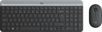 Logitech MK470 Slim Wireless Keyboard and Mouse Combo grau, USB, US (920-009204)