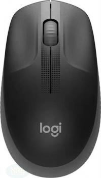 Logitech M190 Full-Size Wireless Mouse dunkelgrau, USB (910-005905)