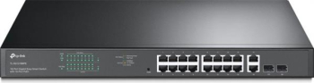 TP-Link TL-SG1200 Jetstream Rackmount Gigabit Smart Switch/16x RJ-45/ 2x RJ-45/SFP/250W PoE+/V2