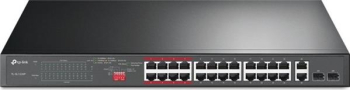 TP-Link TL-SL1200 Rackmount Switch, 24x RJ-45, 2x RJ-45/SFP, 250W PoE+