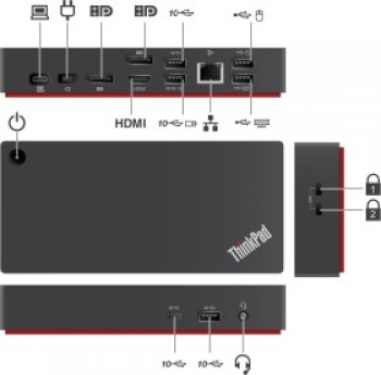 Lenovo ThinkPad Universal USB-C Dock, USB-C 3.1/Buchse