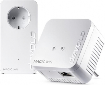 devolo Magic 1 WiFi Mini Starter Kit, G.hn, 2.4GHz WLAN, 1x RJ-45, 2er-Bundle (8561 / 8566 / 8567 / 