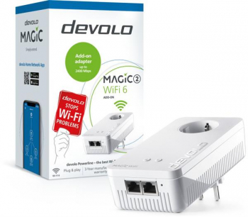 devolo Magic 2 WiFi 6, G.hn, 2.4GHz/5GHz WLAN, 2x RJ-45 (8811)