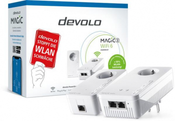 devolo Magic 2 WiFi 6 Starter Kit, G.hn, 2.4GHz/5GHz WLAN, 2x RJ-45, 2er-Bundle (8816)