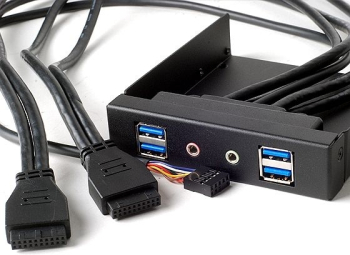 Preview: SilverStone FP32B-E schwarz/3.5"/4 x USB 3.0