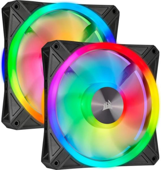 Corsair QL Series iCUE QL140 RGB PWM Dual Fan Kit/140mm/2er-Pack/LED-Steuerung