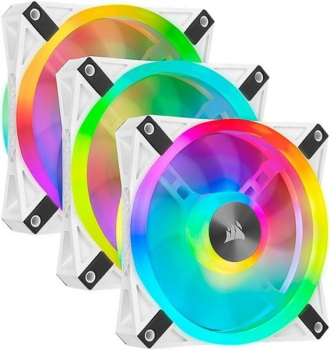 Corsair QL Series iCUE QL120 RGB PWM White Triple Fan Kit/120mm/3er-Pack/LED-Steuerung