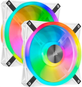 Corsair QL Series iCUE QL140 RGB PWM White Dual Fan Kit/140mm/2er-Pack/LED-Steuerung