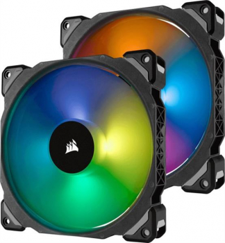 Corsair ML Series ML140 PRO RGB LED Premium Magnetic Levitation Fan/140mm/2er-Pack/LED-Steuerung