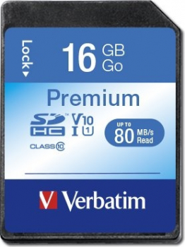 Verbatim Premium 533x R80 SDHC 16GB/UHS-I U1/Class 10