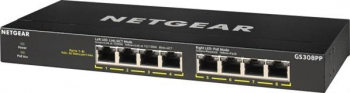 Netgear SOHO GS300 Desktop Gigabit Switch/8-Port RJ-45/8xPoE+(max. 83W)