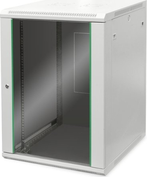 Digitus Professional Dynamic Basic Serie 16HE Wandschrank, Glastür, grau, 450mm tief