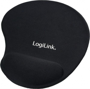 LogiLink Mauspad mit Silikon Gel Handauflage, schwarz