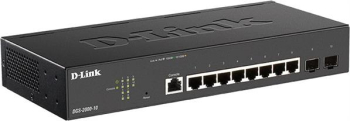 D-Link DGS-2000 Desktop Gigabit Managed Switch, 8x RJ-45, 2x SFP