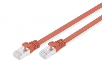 Digitus Flachband Patchkabel/Cat6a/U/FTP/RJ-45/0.5m/rot